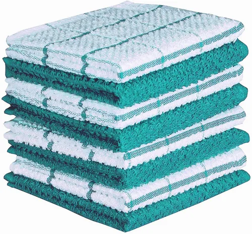 Vista 11 de AMOUR INFINI Juego de 8 paños de cocina para lavar platos, altamente absorbentes, súper suaves, trapos reutilizables de secado rápido para limpiar