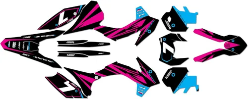 Vista 6 de Kit de gráficos para KTM 250XCF-W Y 350XCF-W (2014-2015) Bold Series Cyan 16 Mil - Adhesivos para motocicleta Dirt Pit Bike Motocicleta, accesorios