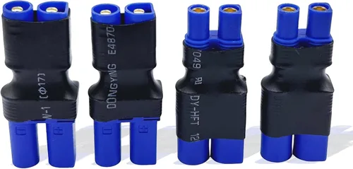 Vista 3 de Adaptador de conector hembra macho EC3 a EC5 para conectores de batería RC Lipo