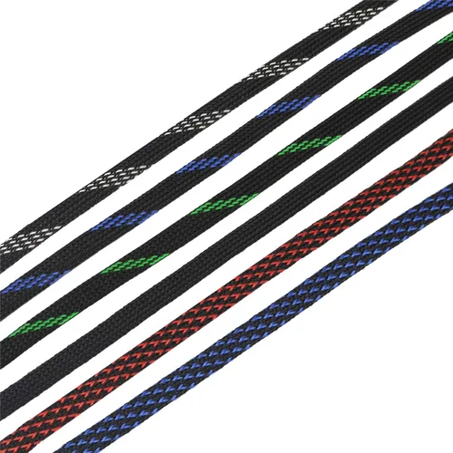Vista 10 de Funda de cable de alambre expandible PET de 30 pies (1/2 pulgada, negro)