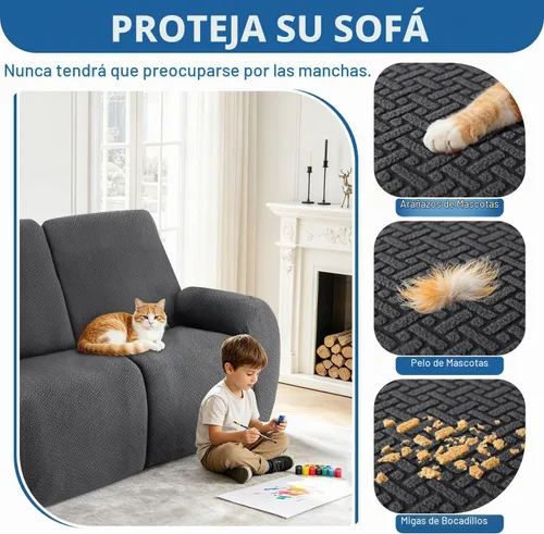 Vista 7 de ALIECOM Fundas 100% impermeables para sofá seccional reclinable en forma de L, fundas elásticas para esquinas de sofá reclinable seccional, funda