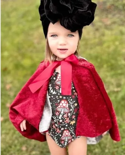 Vista 2 de Disfraz de Navidad para bebé, capa de terciopelo con capucha, capa lisa, chaqueta de Papá Noel, ropa de cosplay