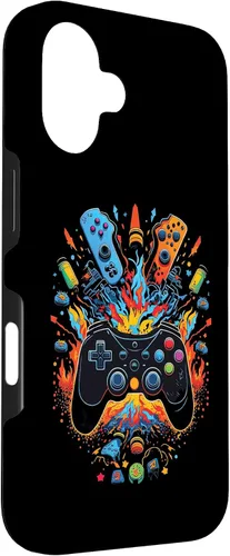 Vista 3 de iPhone 16 Gamer Aesthetic Graphic Gaming Video Games Boys Teens Kids Case