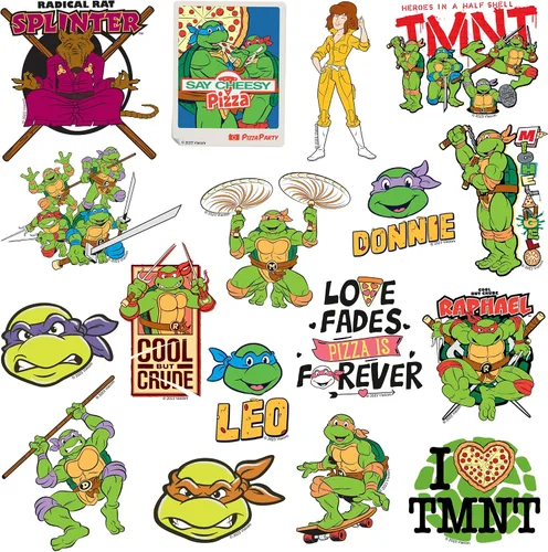 Vista 3 de Teenage Mutant Ninja Turtles TMNT Variety Mix 50 unidades de vinilo grandes de lujo calcomanías paquete variado – Laptop, botella de agua, álbum