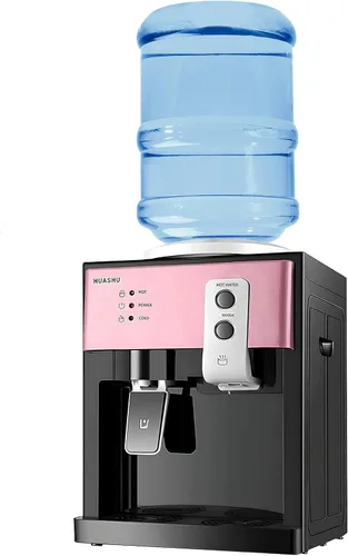 Vista 12 de Mini dispensador de enfriador de agua, dispensador de agua de carga superior para botellas de 1 a 5 galones, dispensador de agua fría/caliente de 3