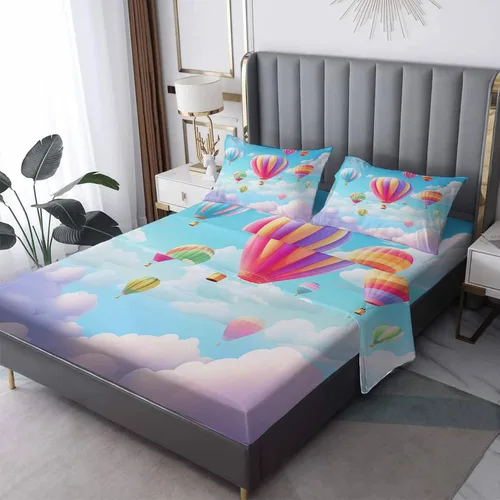 Vista 17 de Juego de sábanas tamaño individual con águila calva, sábanas de cama de águila, microfibra suave y bolsillo profundo y sábanas estampadas sin