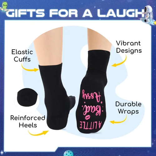 Vista 2 de Regalos de carreras HAPPYPOP para hombres - Regalos de lucha libre, fútbol, pesca, calcetines divertidos para él