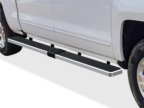 Vista 12 de APS IBOARD - Estribo para camioneta de 4 puertas de tamaño completo para Chevy/Gmc Silverado/Sierra Crew Cab Aluminio negro