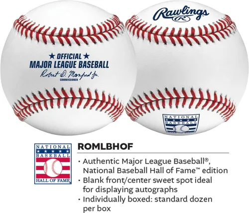 Vista 5 de Rawlings MLB Hall of Fame Edition Baseballs ROMLBHOF 12 Count