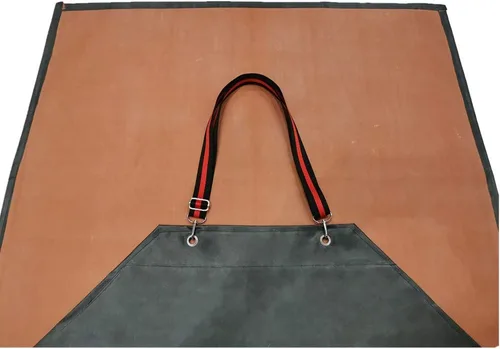 Vista 6 de TonLing Delantal de goma grueso, 47.2 x 33.5 pulgadas, impermeable, largo resistente a los químicos, ajustable para lavavajillas, limpieza de peces