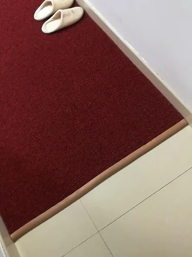 Vista 6 de Self Adhesive Floor Transition Strip for Wood to Tile/Carpet to Tile, PVC Soft Carpet Edge Trim Strips, Threshold Height Less Than 1cm (Light Brown)