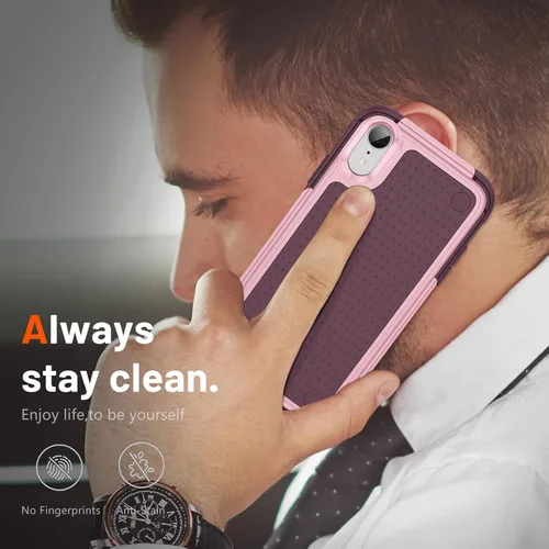 Vista 225 de Jeylly Funda para iPhone SE/Funda para iPhone 5S, Exterior de Plástico Duro que Absorbe Golpes + Interior de Silicona de Goma Defensor contra