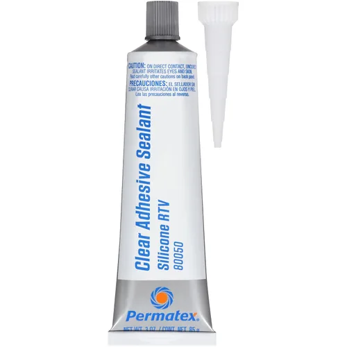 Vista 4 de Permatex 80050 - Sellador adhesivo de silicona RTV transparente, 3 onzas