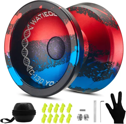 Vista 12 de WATIEOBOO C130 yoyo Profesional Sensible Yoyo Rodamiento para Principiantes Rodamiento No Sensible de Dedo Girar Yoyos Truco Yoyo Pro yoyos
