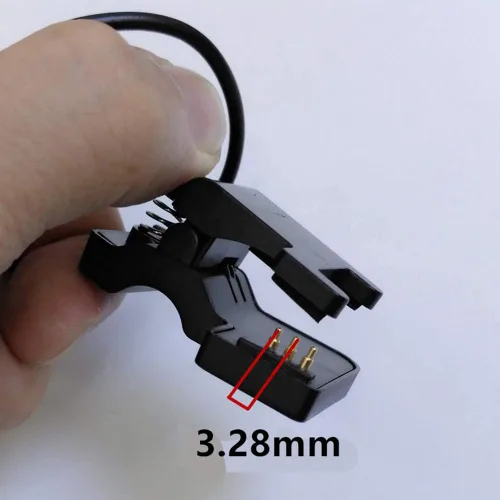 Vista 3 de TW64 TW68 Cargador de reloj inteligente Cable de carga USB universal 3 pin 0.236 in Clip Pulsera inteligente Cable cargador (3 pin 0.236 in)