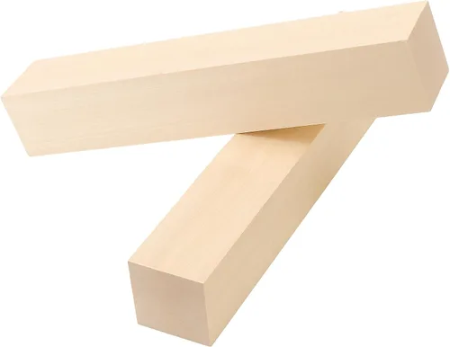Vista 4 de SHEUTSAN 8 bloques de tilo sin terminar, bloques de tallado de madera de 12 x 2 x 2 pulgadas para manualidades