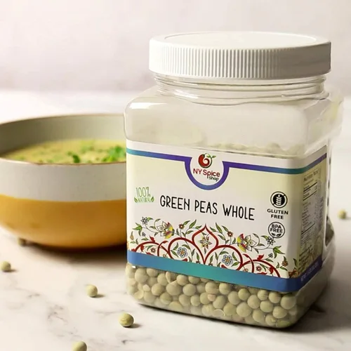 Vista 4 de NY SPICE SHOP Guisantes verdes enteros (1.5 libras) Guisantes verdes Gramos (Vatana, Matar) - Guisantes verdes secos naturales