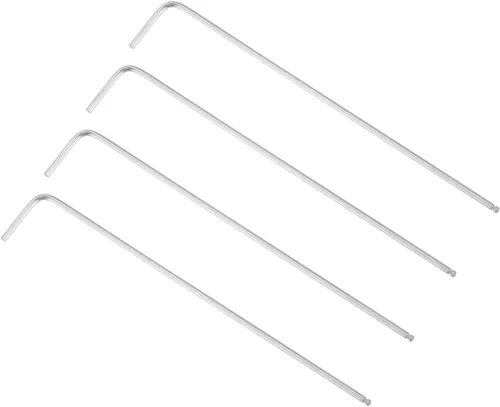 Vista 7 de uxcell Llave hexagonal de extremo de bola de 1/4", herramienta de reparación CR-V de brazo largo en forma de L, SAE 4 piezas