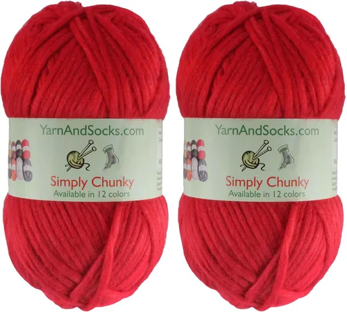 Vista 8 de JubileeYarn Halo Fables Yarn - 100g/Skein Bulky Polyester - North Wind Sun - 2 Skeins