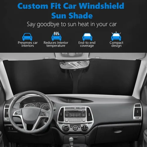 Vista 5 de Parasol para parabrisas compatible con Subaru Forester 2019-2024, ajuste personalizado, plegable, protector contra el calor, bloquea los rayos UV