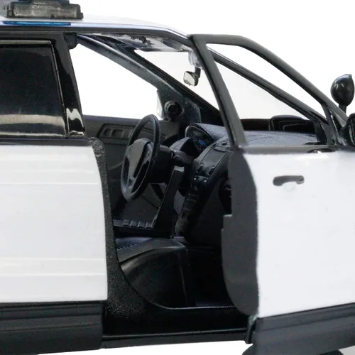 Vista 7 de Motor Max 1:24 W/B 2015 Ford Police Interceptor Utilidad con barra ligera Diecast Vehículos