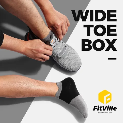 Vista 2 de FitVille Zapatos deportivos anchos para hombre con puntera ancha - Fresh Core