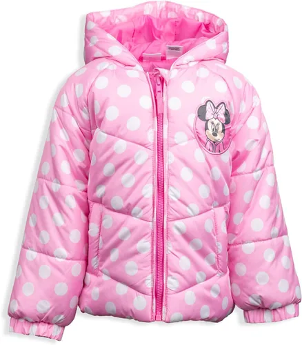 Vista 3 de Disney Minnie Mouse - Abrigo de invierno para niñas, chaqueta acolchada para niños pequeños