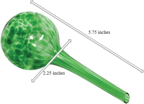 Vista 7 de Evelots Globos de riego de plantas (paquete de 3) - Vidrio soplado a mano - Sistema automático de riego de agua - Interior/exterior - Deja tu hogar