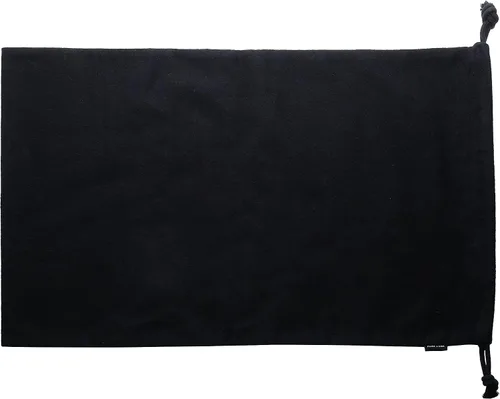 Vista 2 de Bolsa para zapatos individual de franela beige con cierre de cordón, Negro