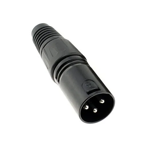 Vista 4 de XLR - Conector de micrófono de audio macho/hembra de 3 pines, carcasa negra, 4 pares (XLR macho/hembra)