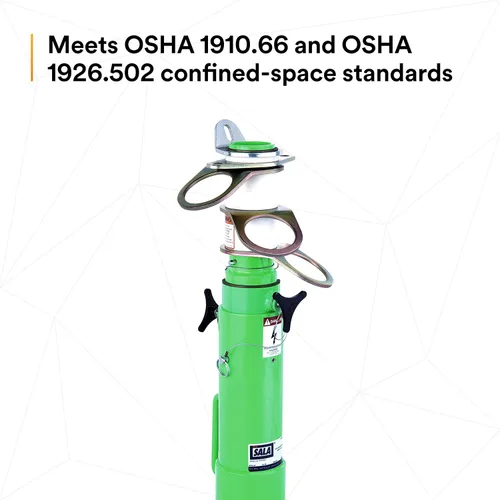 Vista 8 de 3M DBI-SALA Advanced 8516691 - Sistema de espacio confinado, portátil, telescópico con 3 puntos de anclaje giratorios independientes de 360 grados