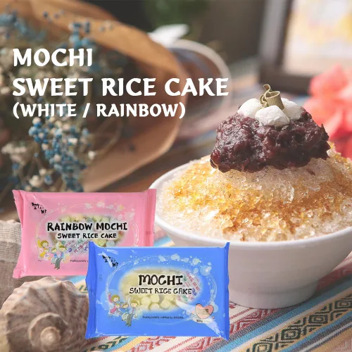 Vista 3 de BOX OF LIFE Mochi Sweet Rice Cakes Combo Set - Arco iris, blanco (paquete de 2)
