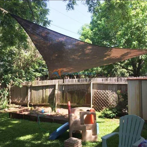 Vista 7 de TANG Toldo tipo vela triangular de 6 x 6 x 6 pies, anillo con refuerzo de alambre de acero, bloqueo UV, resistente, 260 GSM, para patio, pérgola
