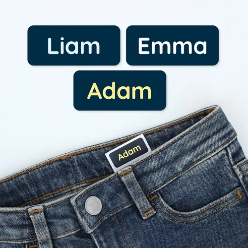 Vista 21 de TeddyLabels - Etiquetas para ropa para hogar de ancianos (60) – Etiquetas adhesivas con nombre para ropa y artículos personales. Etiquetas
