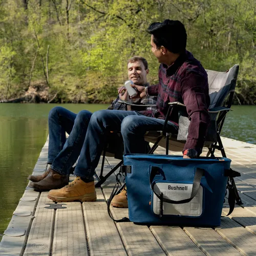 Vista 2 de Bushnell Soft Coolers Insulated Portable Ice Chest The Best Bag Cooler for Beach, Drinks, Beverages, Travel, Camping, Picnic, Leak-Proof with Azul