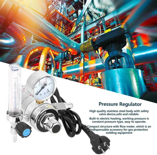 Vista 6 de Regulador de presión de acero inoxidable, regulador de presión de CO2 de soldadura de ahorro de energía, equipo de soldadura de calefacción