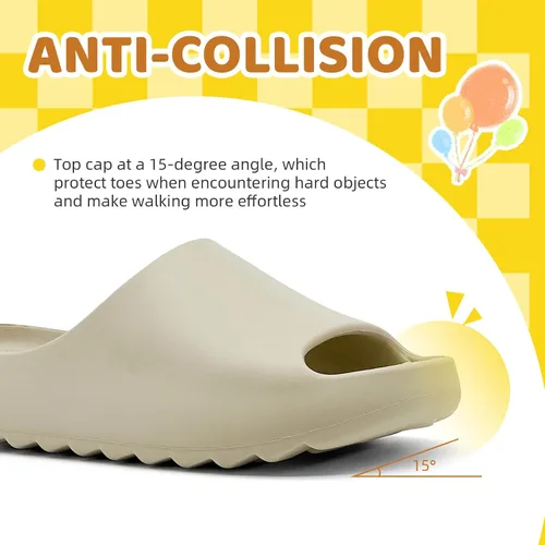 Vista 35 de Sandalias acolchadas para mujeres, hombres y niños, cómodas, antideslizantes, suaves, impermeables, para baño, ducha, sandalias acolchadas de suela