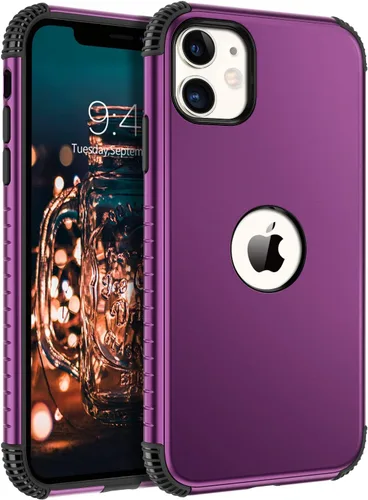 Vista 12 de BENTOBEN Funda para iPhone 11, funda para teléfono iPhone 11, resistente 2 en 1, protección completa rugosa a prueba de golpes, híbrida parachoques