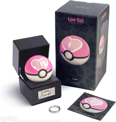 Vista 16 de The Wand Company Original Poké Ball - Réplica auténtica de la Pokébola, realista, electrónica, fundida a presión, con estuche para exhibición, luz