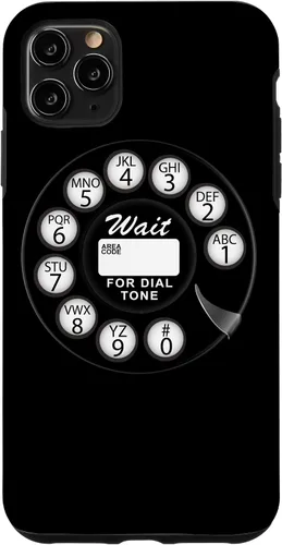 Vista 13 de Divertida caja del teléfono del dial rotatorio analógico retro retro negro lindo negro para el iPhone 17