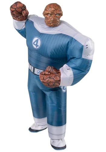 Vista 2 de Disfraz inflable de Hombre de Piedra para hombre de Los 4 Fantásticos Multicolor