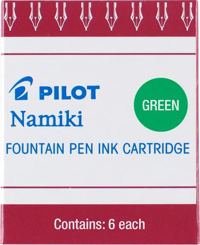 Vista 2 de Cartucho de tinta de pluma estilográfica Pilot Namiki IC50, Verde