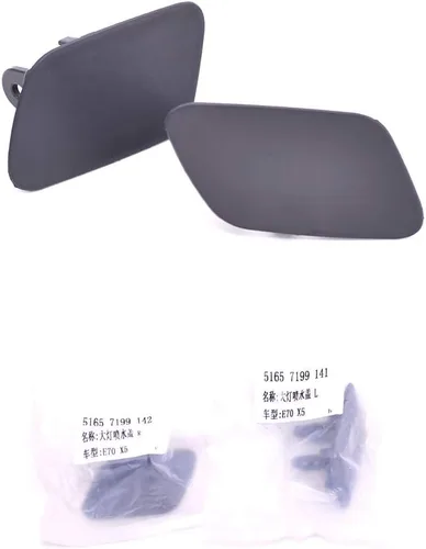 Vista 3 de Tapa para arandela de faros delanteros, 1 par delantero izquierdo y derecho compatible con BMW X5 E70 lado del conductor y del pasajero 51657199141