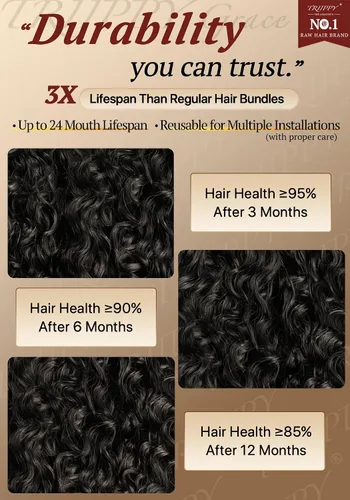 Vista 7 de Paquetes de cabello humano con ondas de agua, 100% cabello #Onda de agua de color natural
