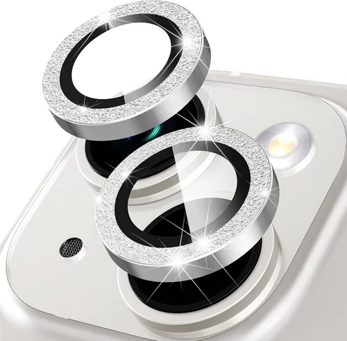 Vista 12 de Suoman Protector de lente de cámara para iPhone 14 de 6.1 pulgadas, protector de lente de cámara de 6.7 pulgadas, película de vidrio templado 9H
