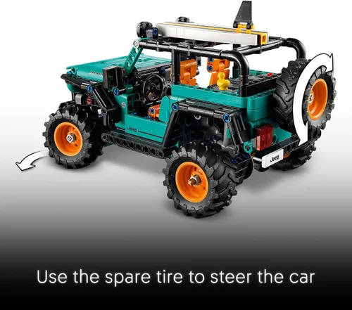 Vista 3 de LEGO Technic Jeep Wrangler Rubicon SUV - Juguete de construcción para niños y niñas, a partir de 10 años - Kit de modelo de coche