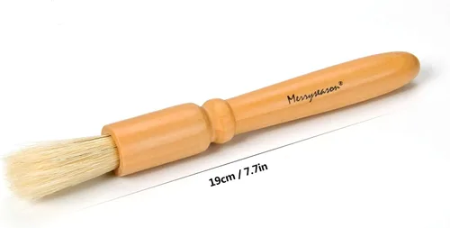 Vista 4 de Cepillo de limpieza para molinillo de café, mango de madera y cerdas naturales, cepillo de espresso para polvo de madera, accesorios para grano