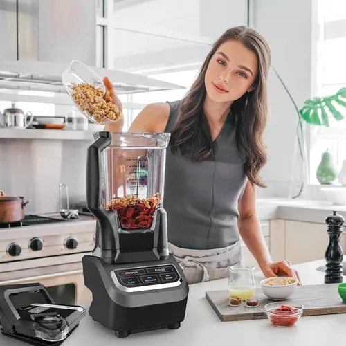 Vista 6 de Tapa de repuesto compatible con Ninja Blender de 72 onzas XL (solo para nuevos modelos con extensión de llanta), compatible con Ninja BL660 BL770