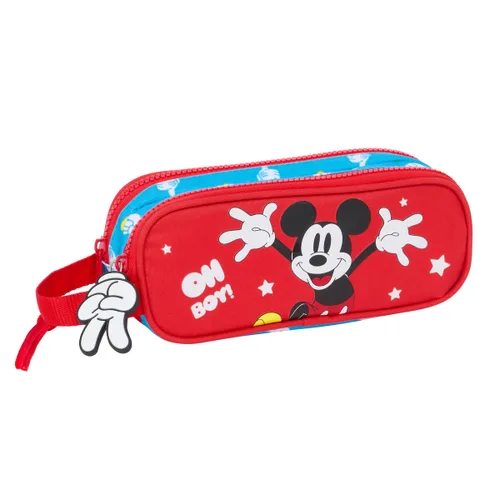 Vista 2 de Portatodo Doble Mickey Mouse Clubhouse Fantastic Azul Rojo 21 x 8 x 6 cm