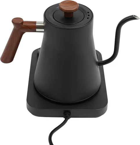 Vista 4 de Hervidor eléctrico de cuello de cisne, hervidor de control de temperatura, cafetera de 0.9 L con base de calefacción para hogar, oficina, hotel